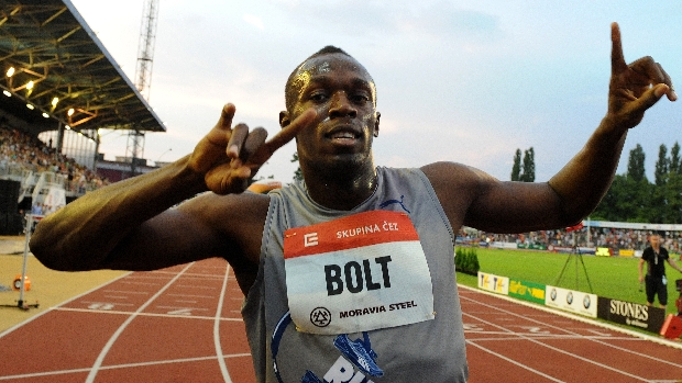 Usain Bolt vnce prova no Meeting de Ostrava, na República Checa