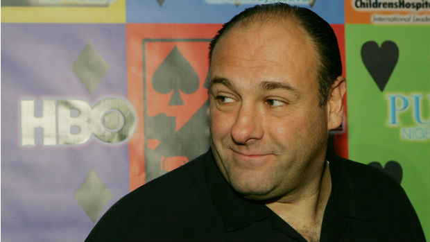 O ator James Gandolfini, que interpretava Tony Soprano na série <em>Os Sopranos</em>, da HBO