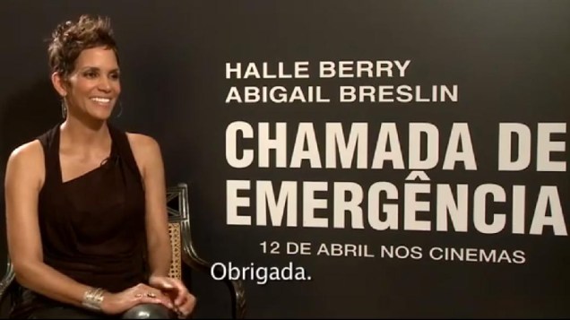 A atriz Halle Berry em entrevista à jornalista Paula Neiva, da coluna GPS