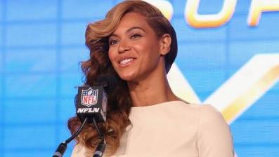 A cantora Beyoncé durante entrevista coletiva
