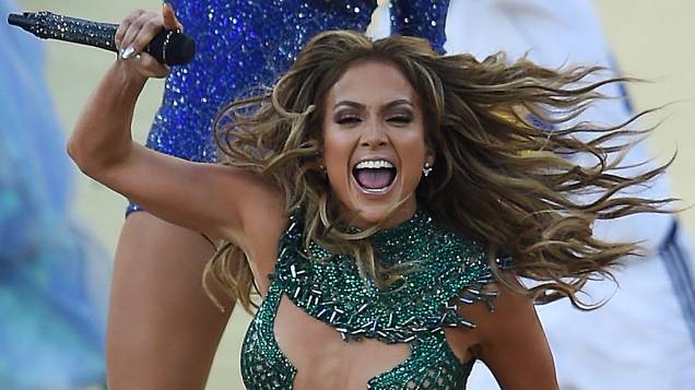 Jennifer Lopez na abertura da Copa do Mundo, em São Paulo
