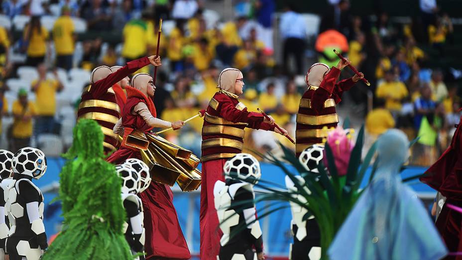 Cerimônia de abertura da Copa do Mundo no Itaquerão, em São Paulo