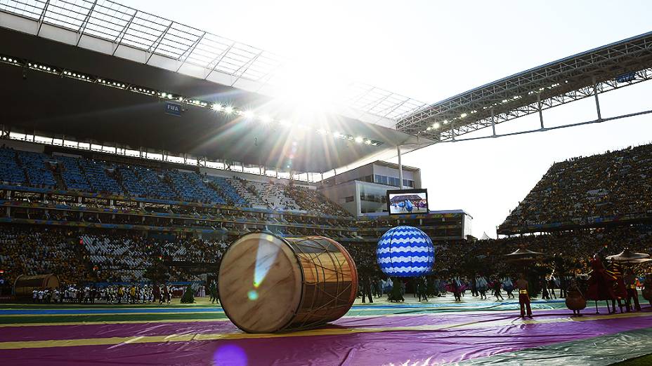 Cerimônia de abertura da Copa do Mundo no Itaquerão, em São Paulo