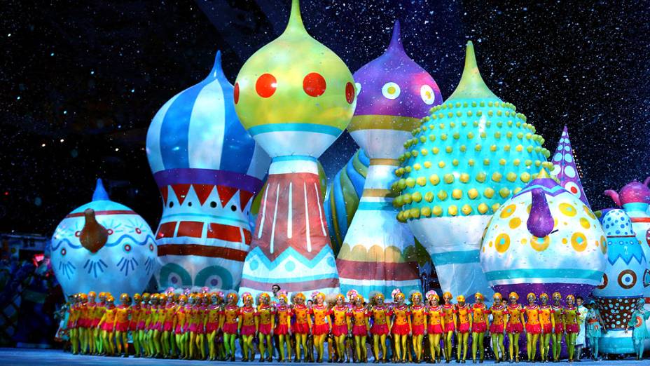 Cerimônia de abertura dos Jogos Olímpicos de Sochi, na Rússia