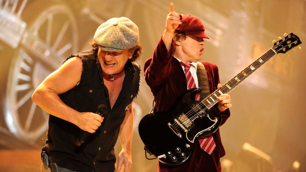 Vocalista Brian Johnson e guitarrista Angus Young, do AC/DC