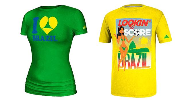 Camisetas da Adidas para a Copa no Brasil