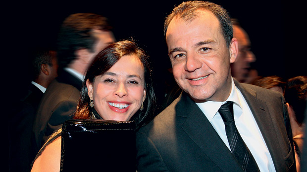 Cabral e a mulher, Adriana Anselmo, a quem ele chama de Riqueza: ela o representou na posse de desembargadores