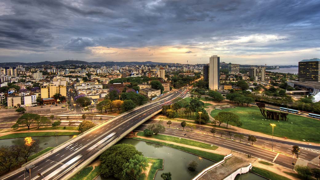 Vista aérea do Centro de Porto Alegre