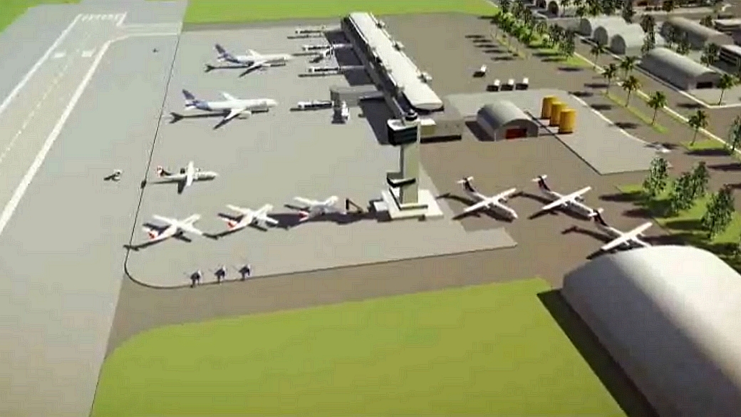 imagem do projeto do aeroporto de Praia Grande