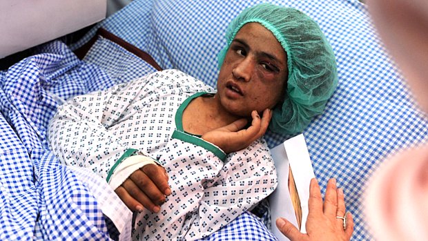 A afegã Sahar Gul se recupera em hospital de Kabul