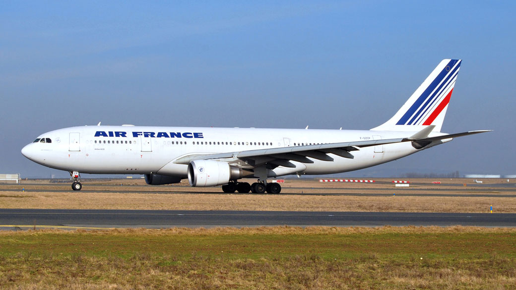 Airbus A330-200 da Air France, que tem capacidade para 253 passageiros.