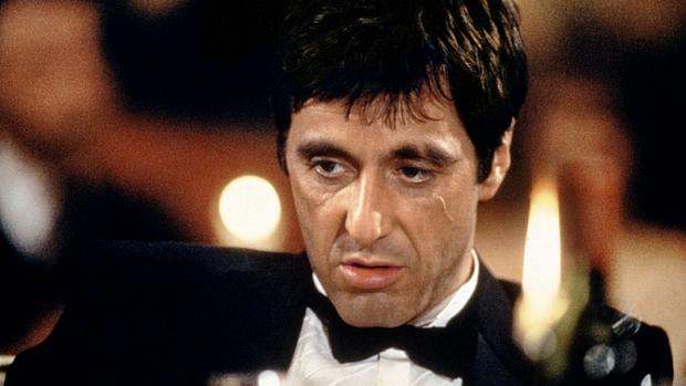 O ator Al Pacino como Tony Montana em 'Scarface' (1983)