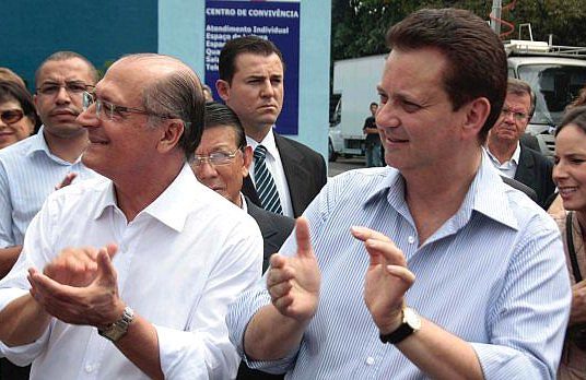 Lua de mel: o governador Geraldo Alckmin e o prefeito Gilberto Kassab na inauguração do Complexo Prates
