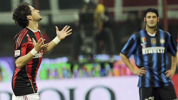 Alexandre Pato comemora gol contra Inter de Milão