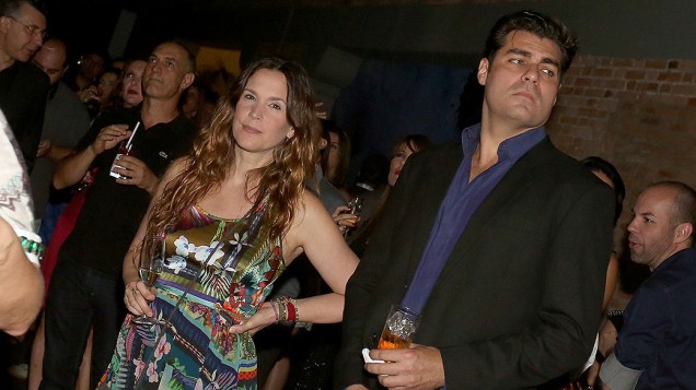 Thiago Lacerda e Vanessa Lóes na festa de lançamento da próxima novela das sete, ‘Alto Astral’