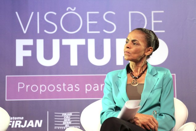 Candidata à presidência, Marina Silva, durante palestra na Federação das Indústrias do Rio de Janeiro (FIRJAN) - 12/09/2014