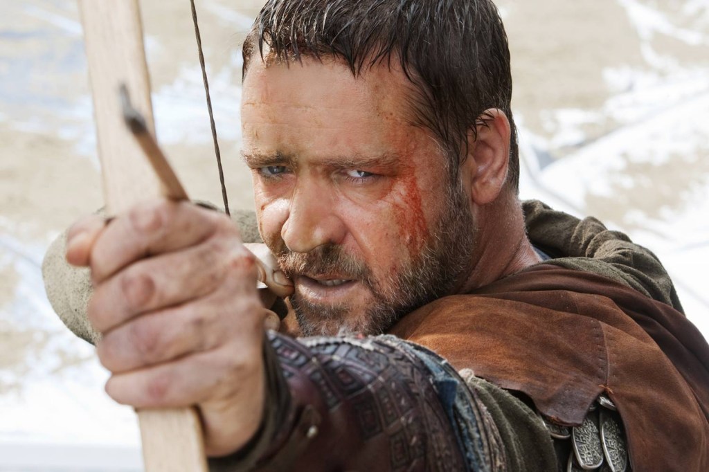 O ator Russell Crowe no longa 'Robin Hood' (2010)