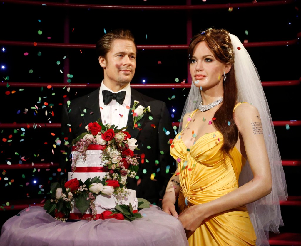 Museu de cera Madame Tussauds em Sidney faz homenagem ao casamento de Brad Pitt e Angelina Jolie