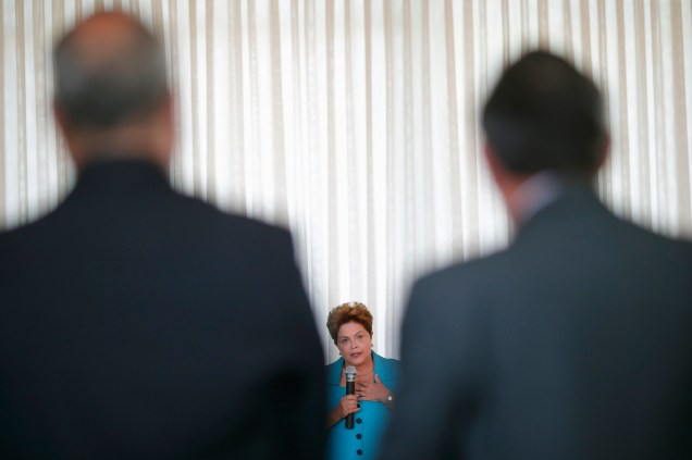 Dilma Rousseff discursa durante encontro com reitores das universidades federais brasileiras no Palácio da Alvorada em Brasília (DF) - 11/09/2014