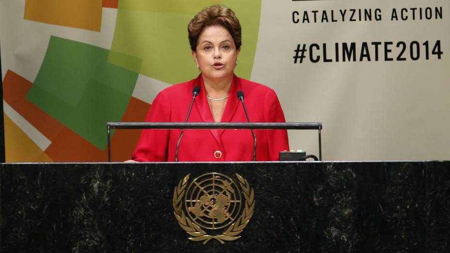 A presidente Dilma Rousseff discursa em Nova York, nos Estados Unidos