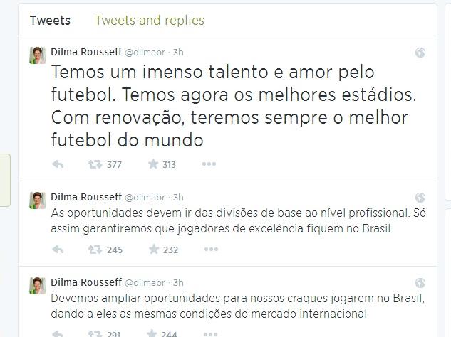 Em post no Twitter, Dilma rebate Aécio