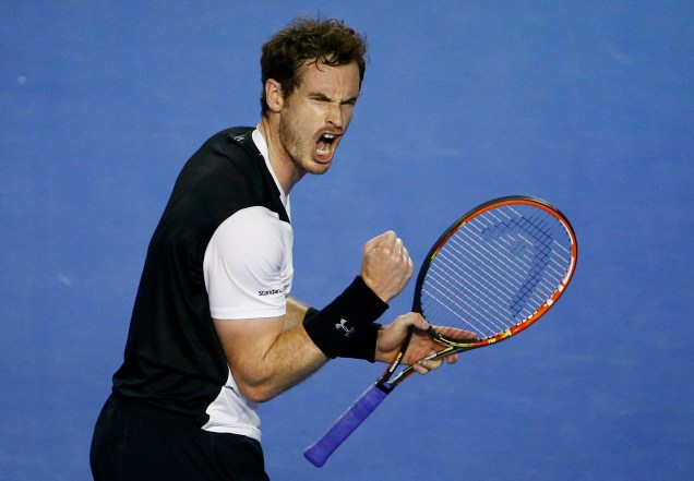 Andy Murray comemora vitória no aberto da Austrália