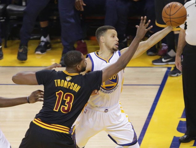  O jogador Stephen Curry, do Golden State Warriors, no jogo 7 da final da NBA, contra o Cleveland Cavaliers