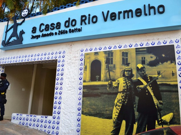 Fachada da Casa do Rio Vermelho, lugar onde os escritores Jorge Amado e Zélia Gattai moraram. O memorial foi inaugurado nesta sexta-feira