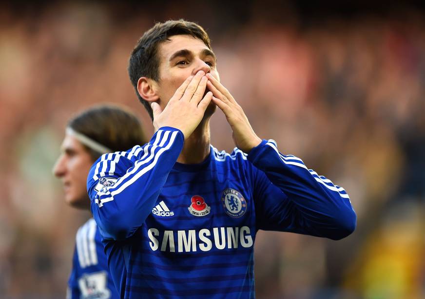 Oscar marcou quatro gols em 15 partidas nesta temporada pelo Chelsea