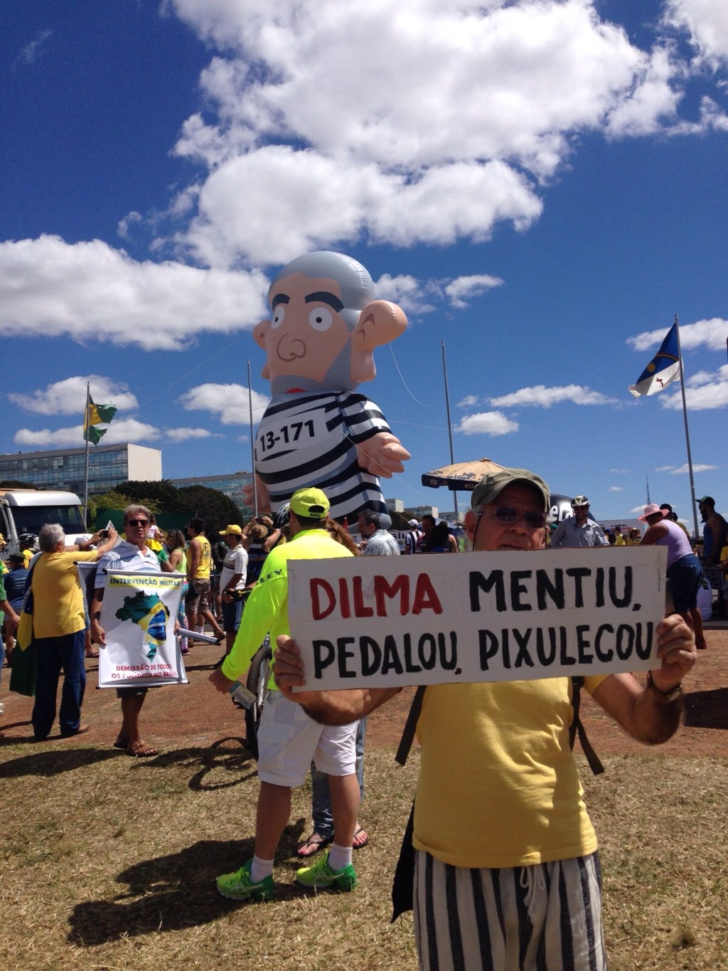 Mnifestante em Brasília