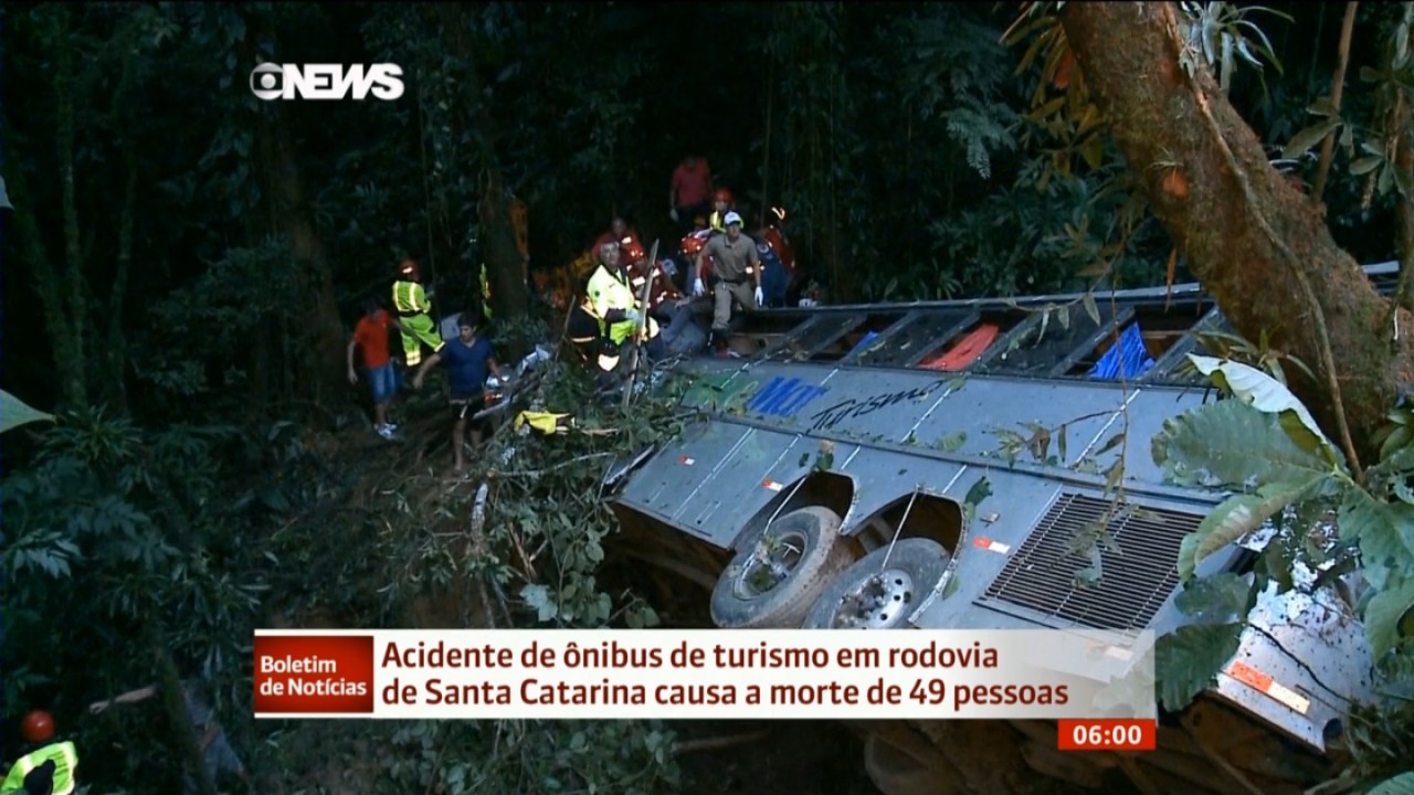 Acidente de ônibus em Santa Catarina deixou 49 mortos