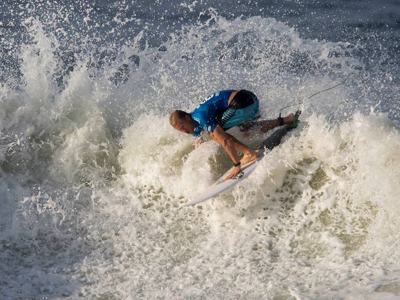 Adam Melling se apresenta durante a terceira etapa do Rio Pro 2015