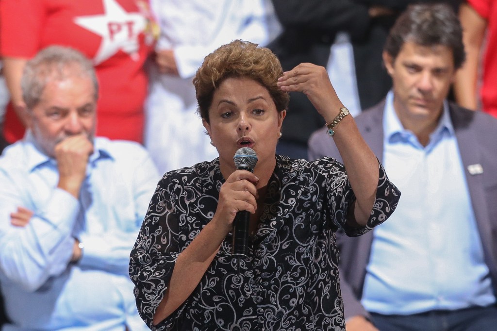 A presidente Dilma Rousseff durante de ato na Cohab José Bonifácio, em Itaquera, Zona Leste de São Paulo