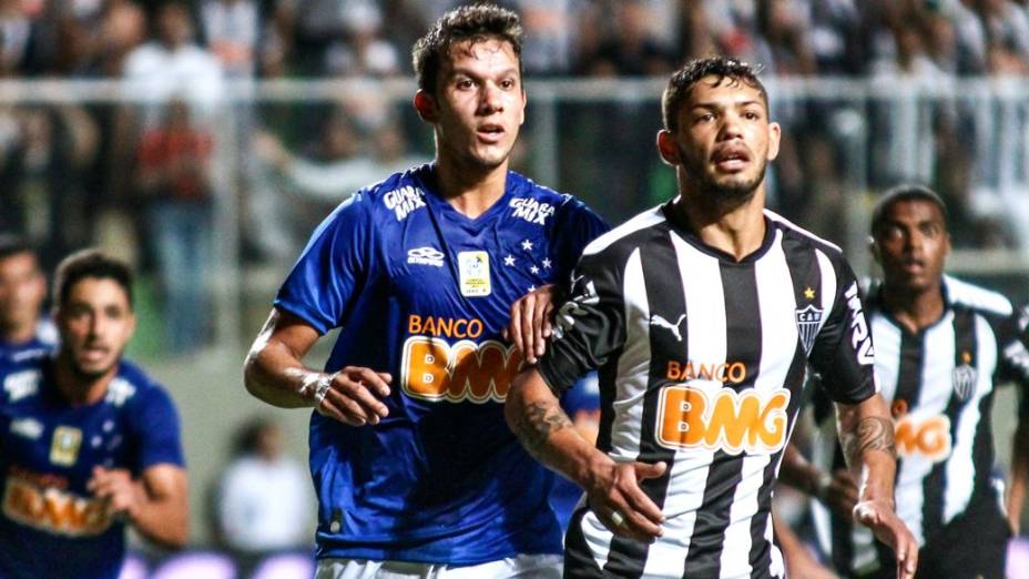 Lance do primeiro jogo da final da Copa do Brasil 2014, entre Atlético-MG e Cruzeiro, no Estádio Independência, em Belo Horizonte. Os atleticanos saíram na frente na decisão: 2 a 0