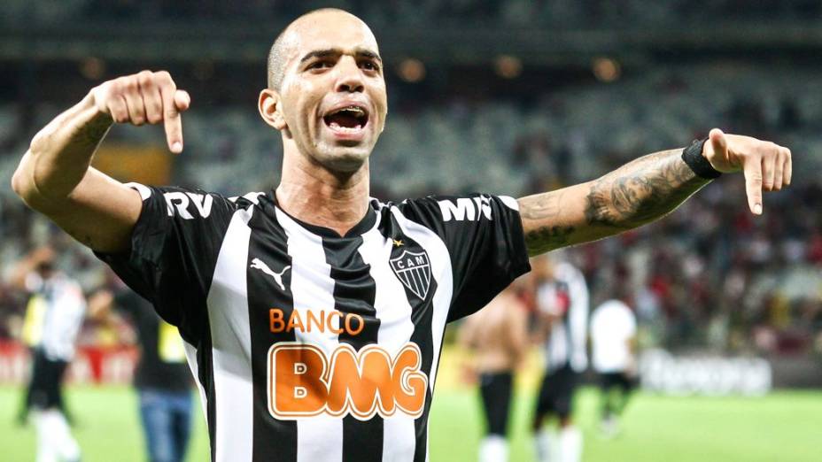 Diego Tardelli comemora a classificação do Atlético-MG para a final da Copa do Brasil