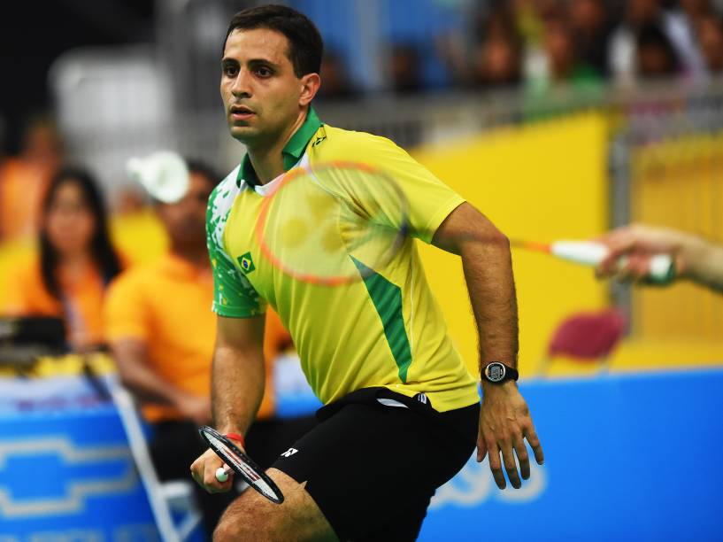 A dupla brasileira Daniel Paiola e Hugo Arthuso disputou a final de Badminton dos Jogos Pan-Americanos, em Toronto, Canadá