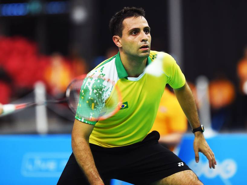 A dupla brasileira Daniel Paiola e Hugo Arthuso disputou a final de Badminton dos Jogos Pan-Americanos, em Toronto, Canadá