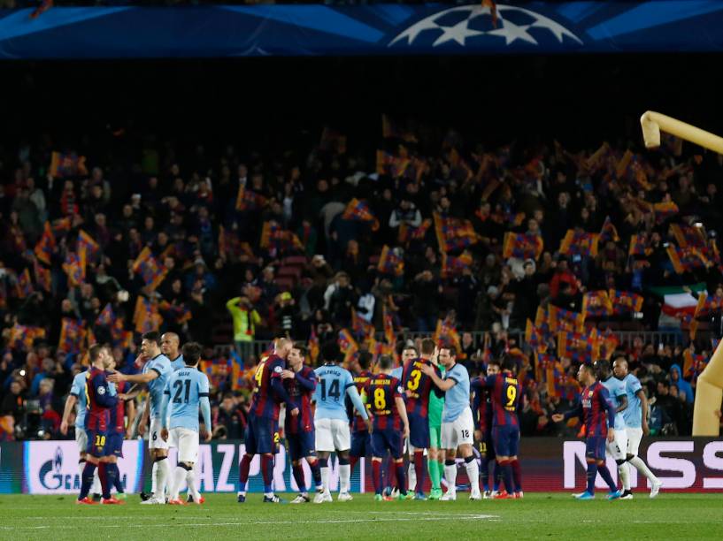 O Barcelona venceu nesta quarta-feira o Manchester City por 1 a 0, no Camp Nou