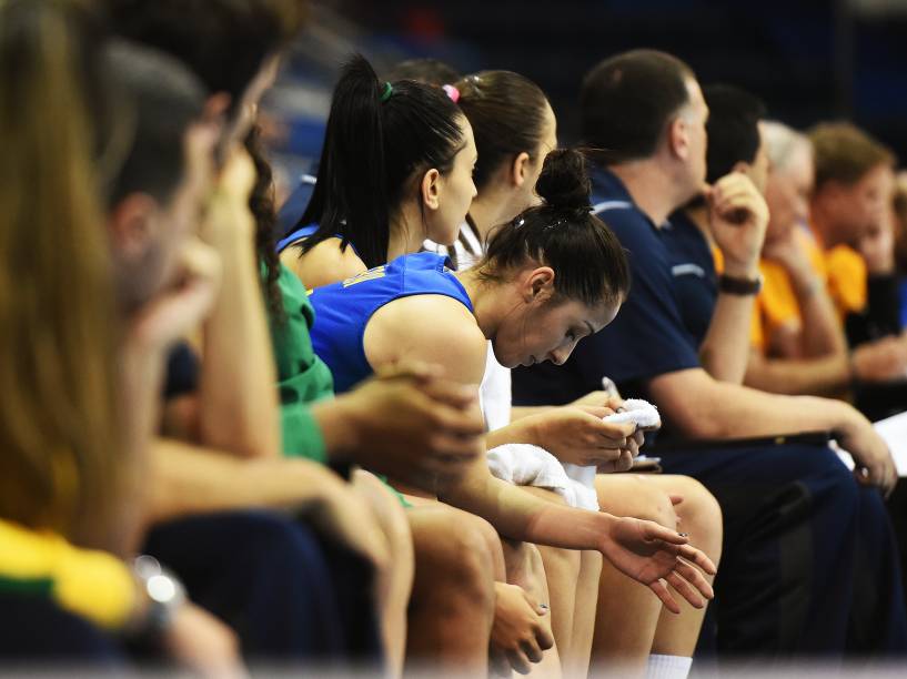 Partida de basquete entre Brasil e Cuba nos Jogos Pan-Americanos de 2015, em Toronto, Canadá