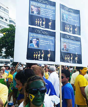 Ato contra a corrupção e a presidente Dilma Rousseff