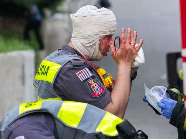 Policial militar ferido no confronto em São Paulo