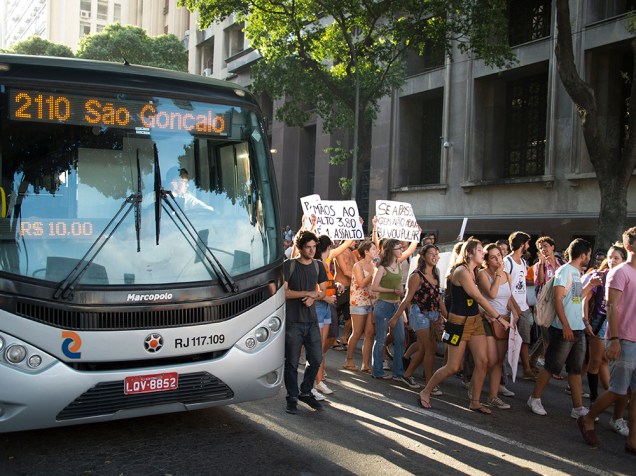 Protestos no centro do Rio de Janeiro
