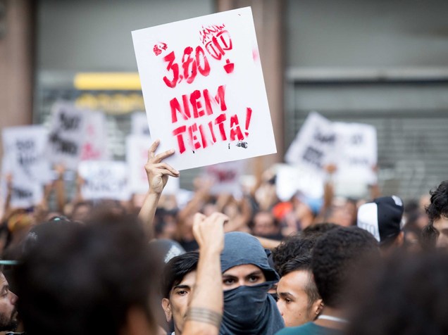 Protesto contra o aumento das passagens em São Paulo