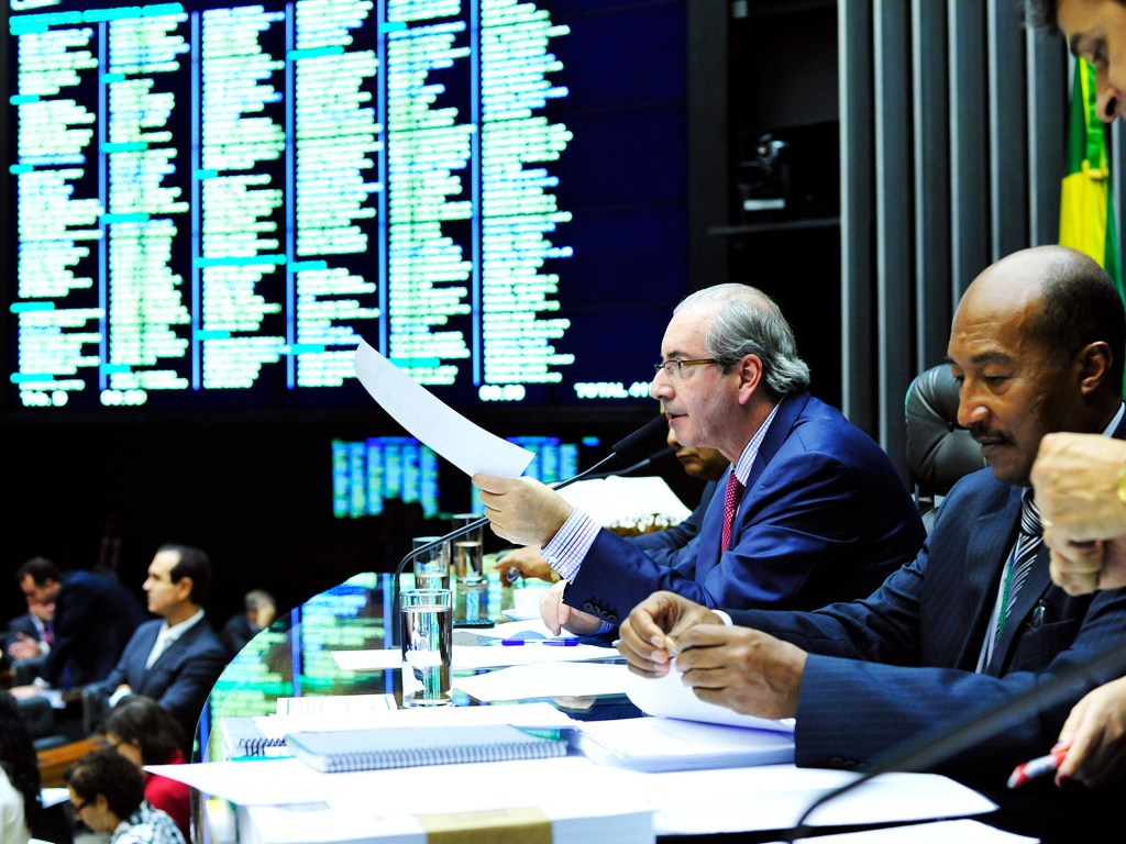Deputado Eduardo Cunha (PMDB-RJ) durante essão para análise e discussão da Reforma Política - 26/05/2015