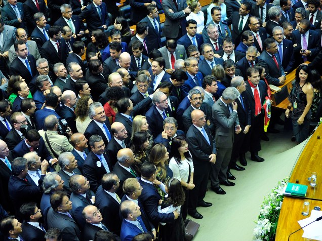 Cerimônia de posse dos 513 deputados federais eleitos para o mandato de 2015 a 2019, em Brasília - 01/02/2015