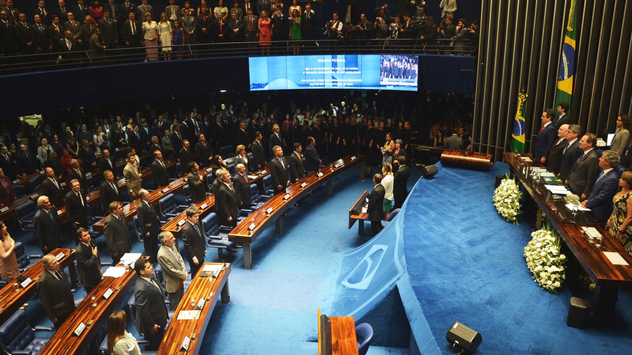 Cerimônia de posse dos senadores para a 55ª legislatura do Senado Federal - 01/02/2015