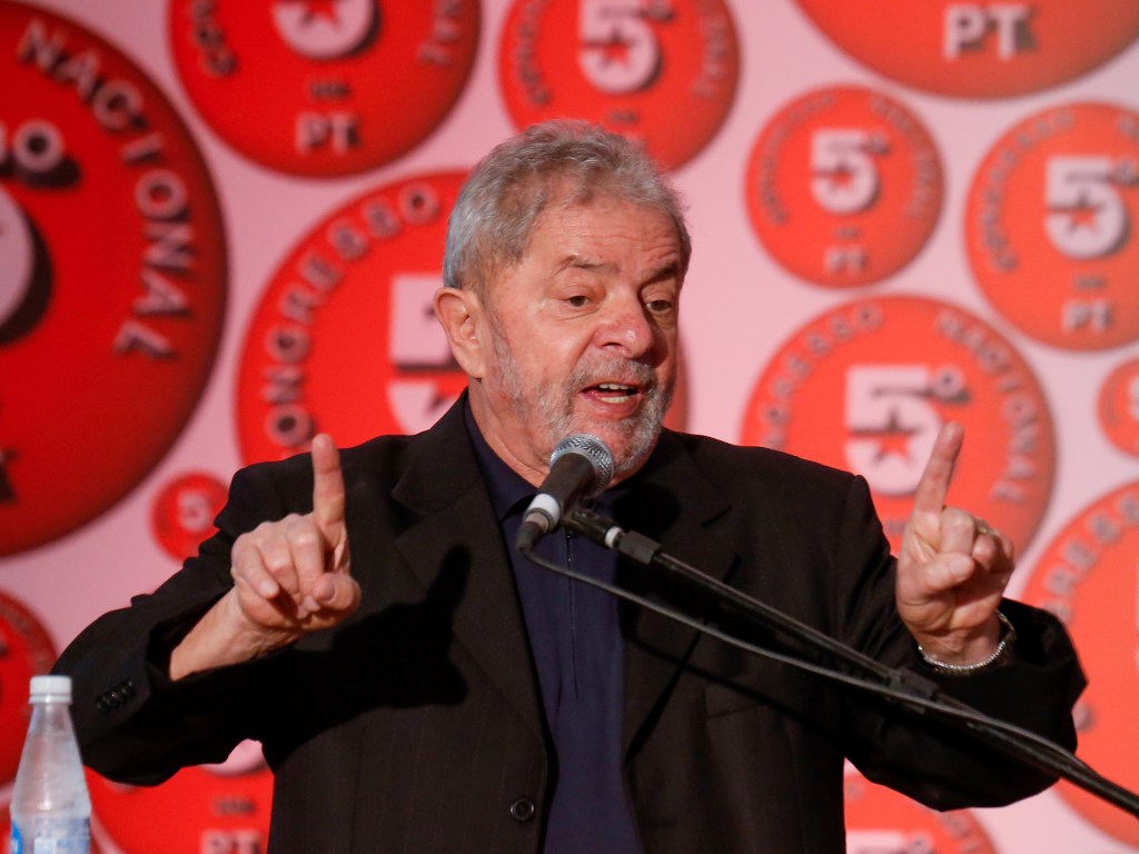 Ex-presidente Lula durante o Congresso Nacional do Partido dos Trabalhadores (PT)