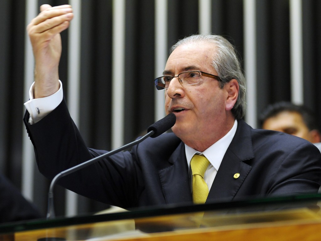 Presidente da Câmara, deputado Eduardo Cunha (PMDB-RJ) durante sessão extraordinária destinada a continuar as votações da PEC da maioridade penal - 01/07/2015