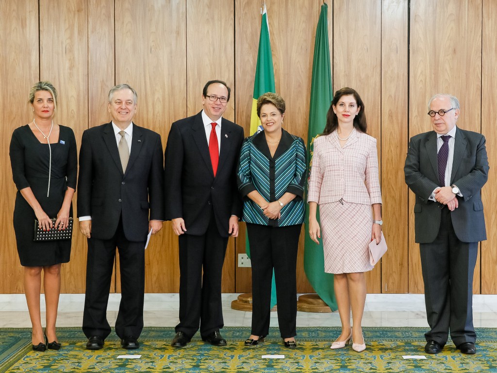 Presidente Dilma Rousseff durante entrega de cartas credenciais dos Embaixadores Estrangeiros em Brasília