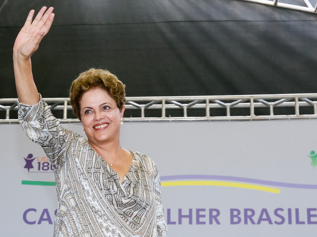 Presidente Dilma Rousseff durante cerimônia de inauguração da primeira Casa da Mulher Brasileira, em Campo Grande, Mato Grosso do Sul - 03/02/2015